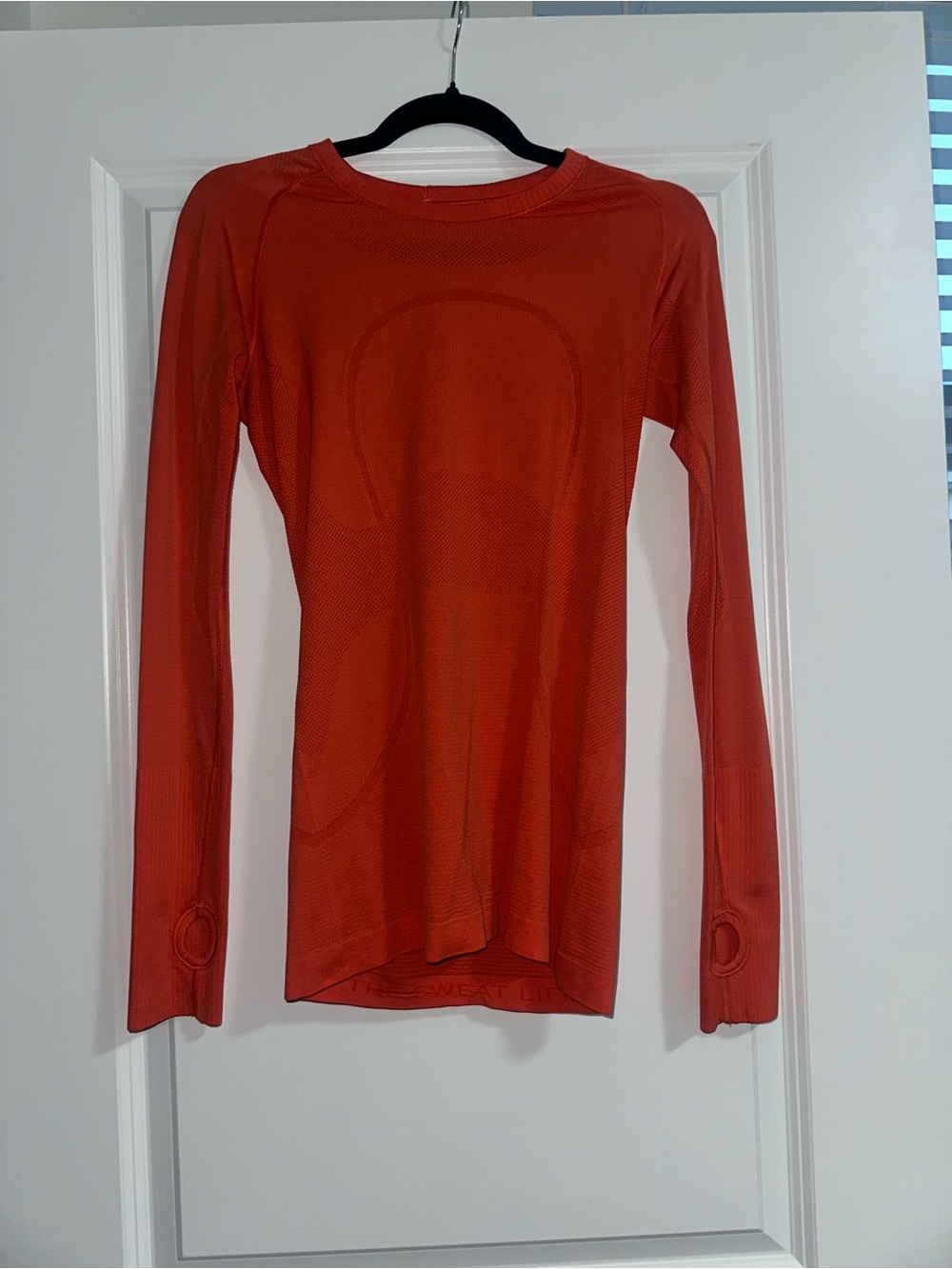 Women’s Lululemon Long Sleeve Seamless Athletic Top - Orange